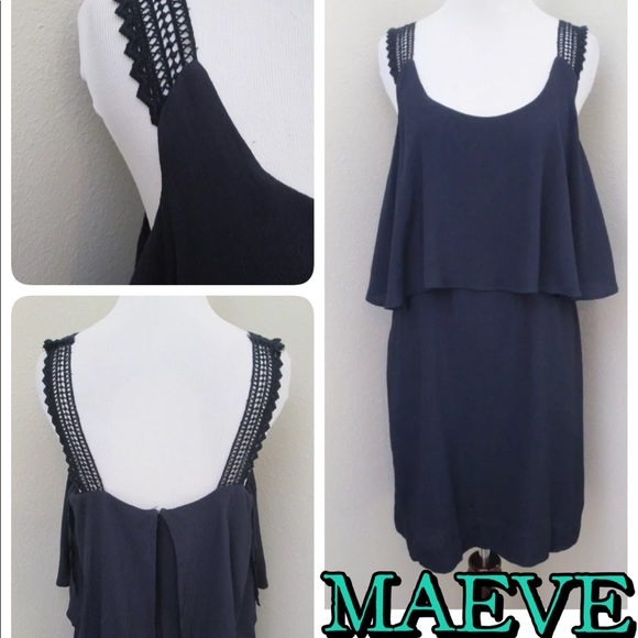 Anthropologie Dresses & Skirts - Maeve Tisana Anthropologie Navy Blue Dress S 6