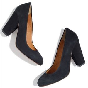 Madewell Frankie black suede pumps size 7.5