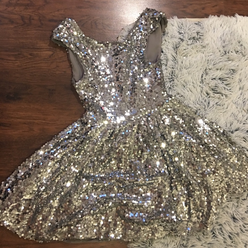 Sequined skater dress