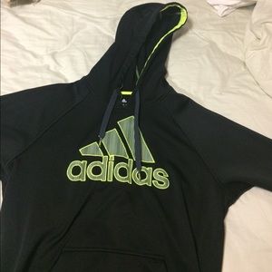 Black and Neon Adidas Hoodie