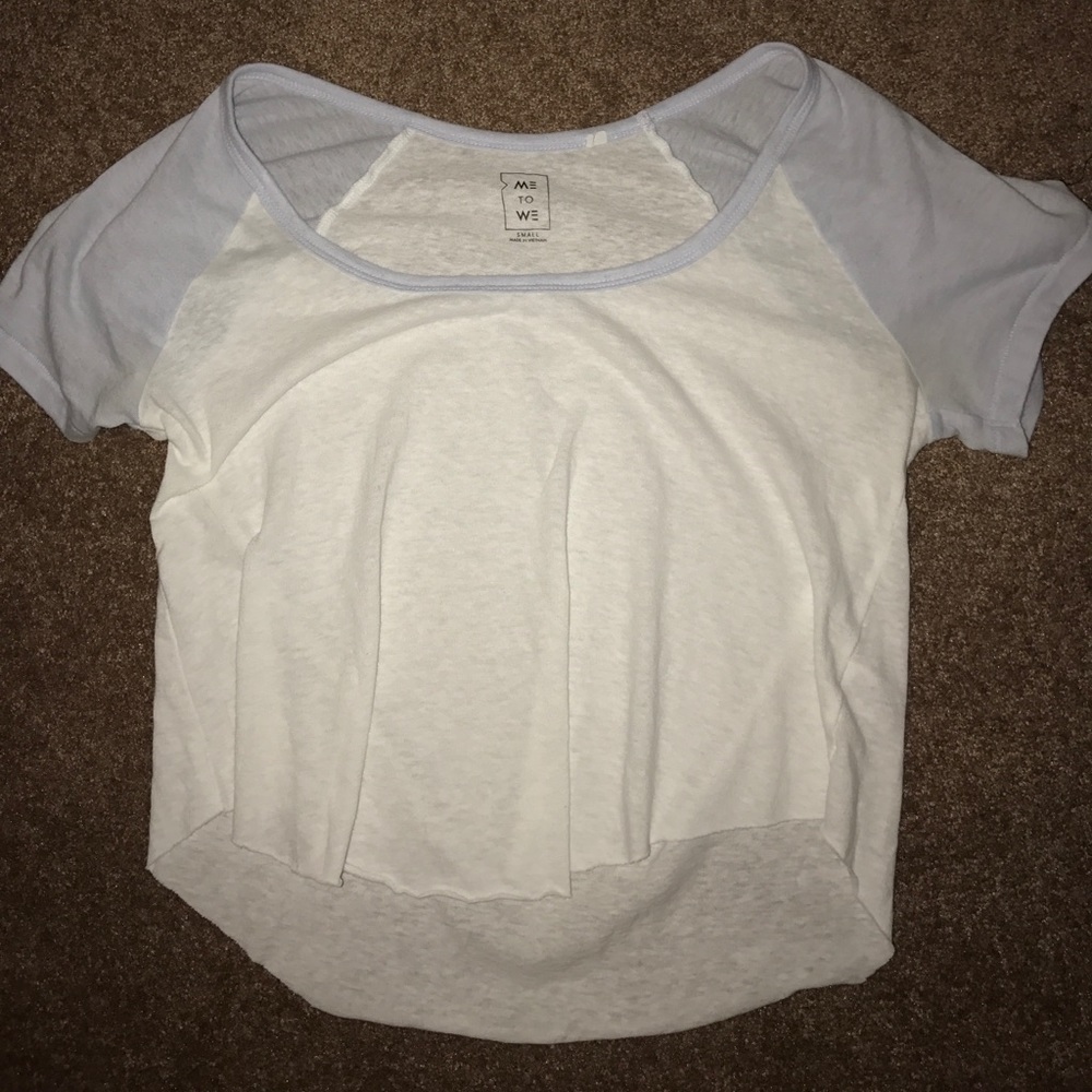 Pacsun baseball crop tee