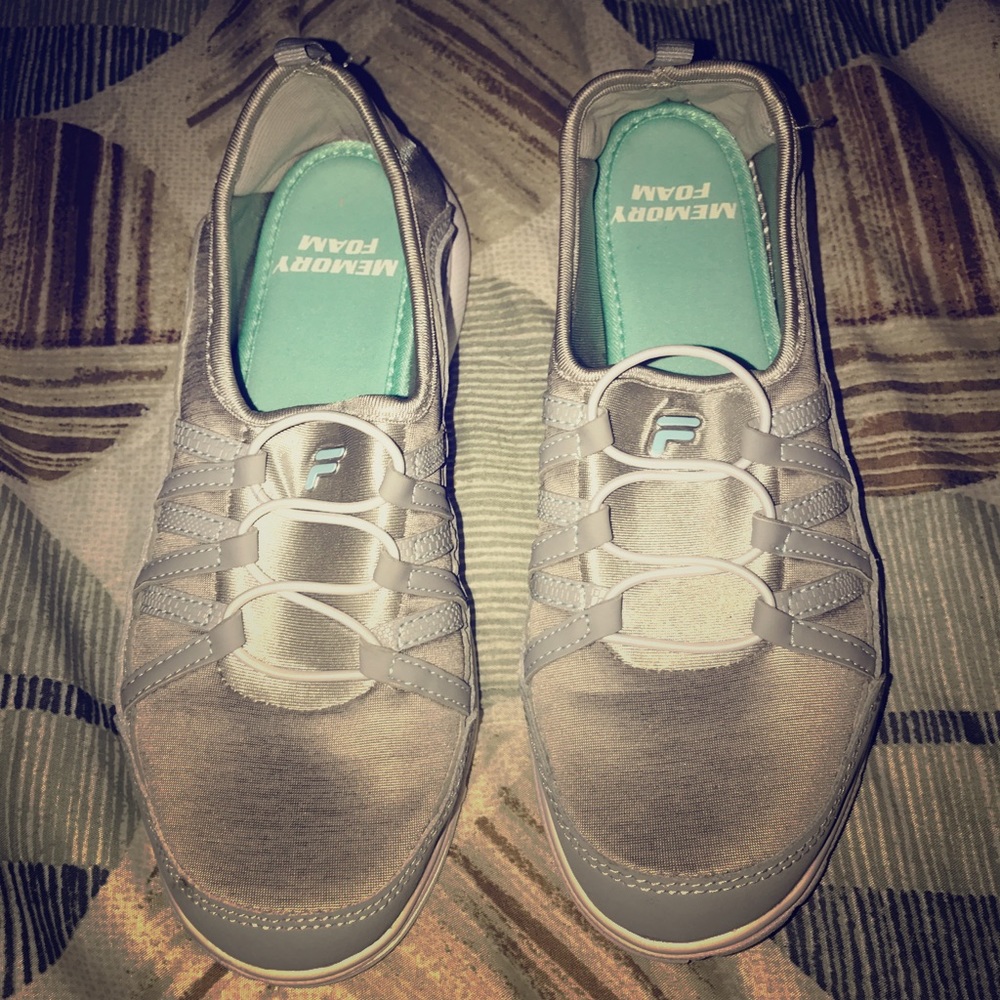 Grey Fila memory foam sneakers $5 NWOT