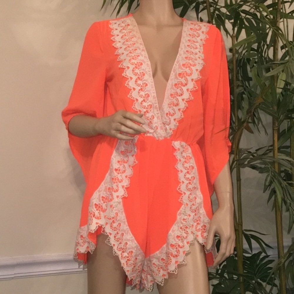 Illa Illa Neon Orange Romper