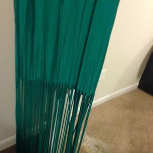 Kelly green fringe maxi dress