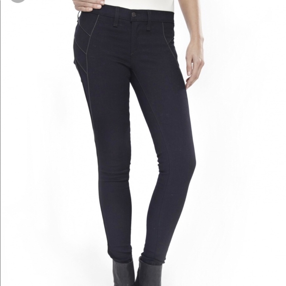Rag & Bone leather trim skinny jeans