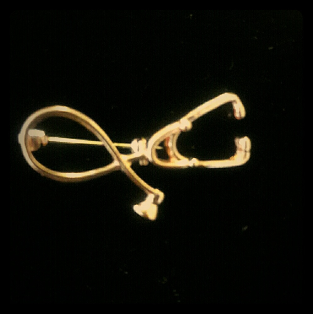 Stethoscope brooch