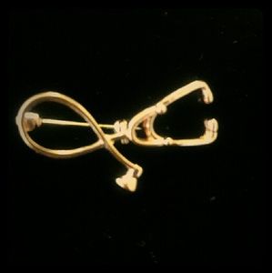 Stethoscope brooch