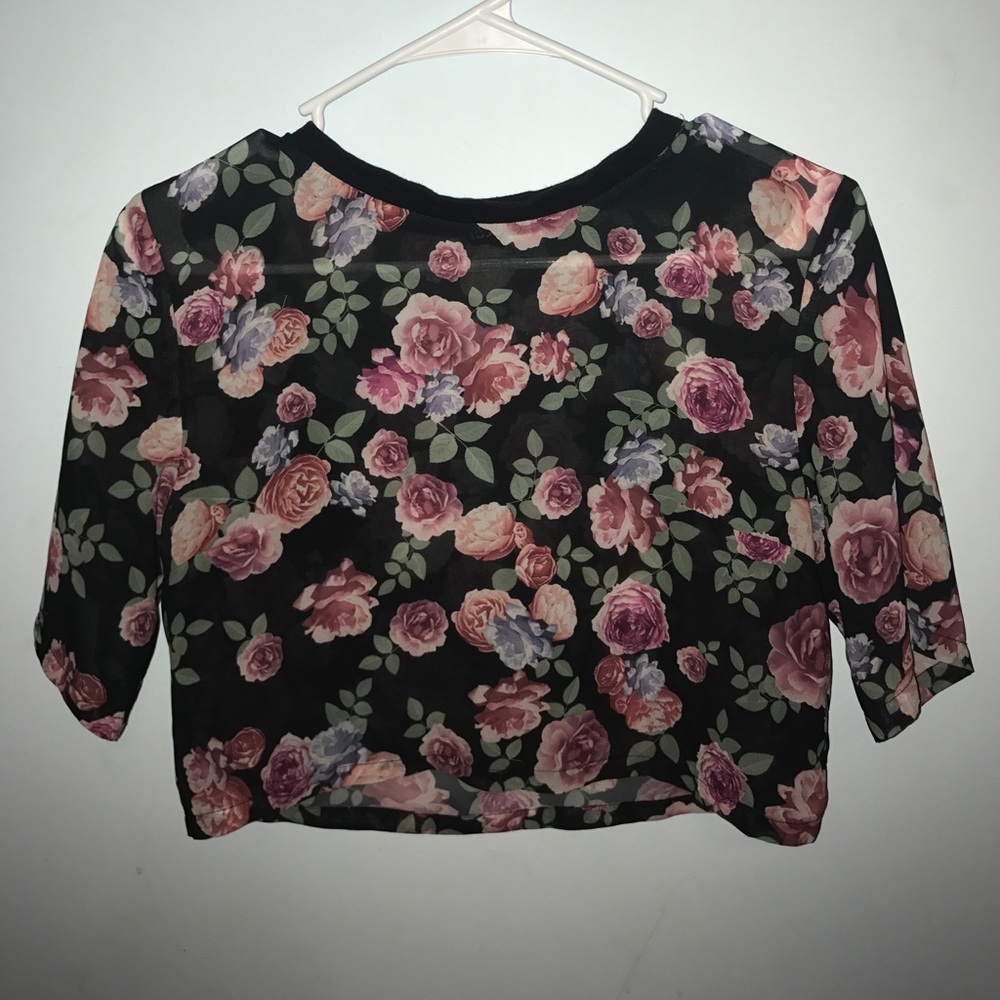 Black floral top