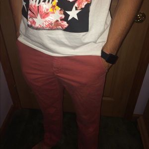 J. Crew chinos (missing button)