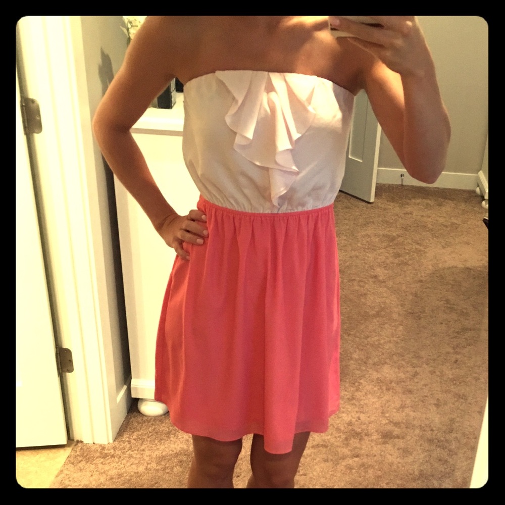Hot pink/light pink Express dress