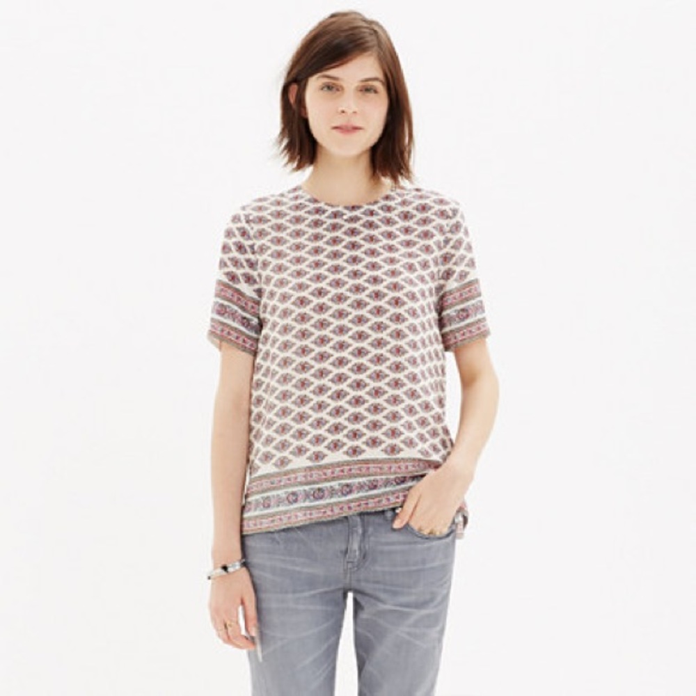 Madewell silk tee XS