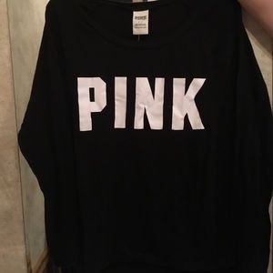 Pink black long sleeve shirt