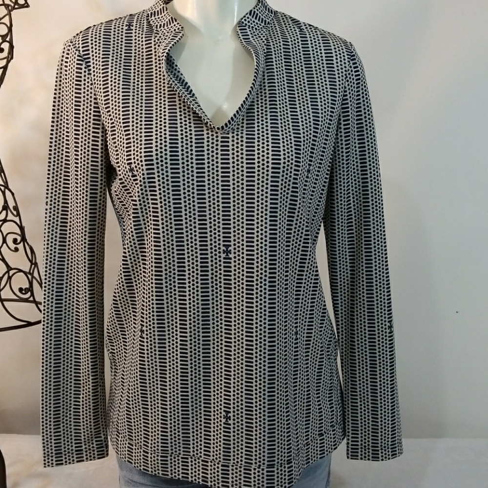 Authentic Tory Burch  navy blue blouse