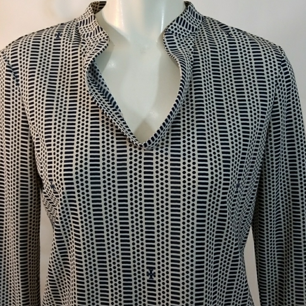 Authentic Tory Burch  navy blue blouse - Picture 3 of 8