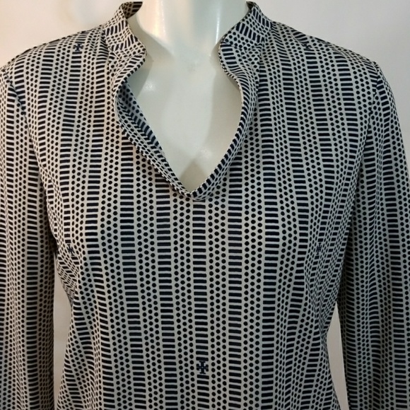 Authentic Tory Burch  navy blue blouse - Picture 3 of 8