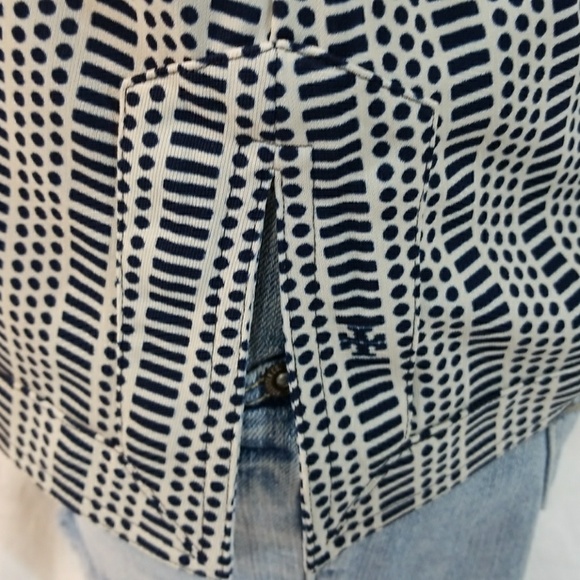 Authentic Tory Burch  navy blue blouse - Picture 5 of 8