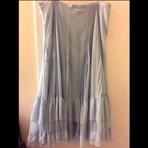 Powder blue flowy full length skirt sz 18