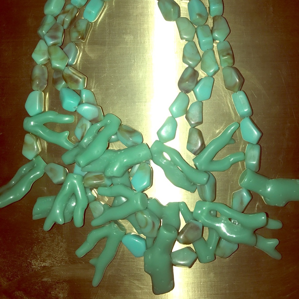 Teal Coral Necklace