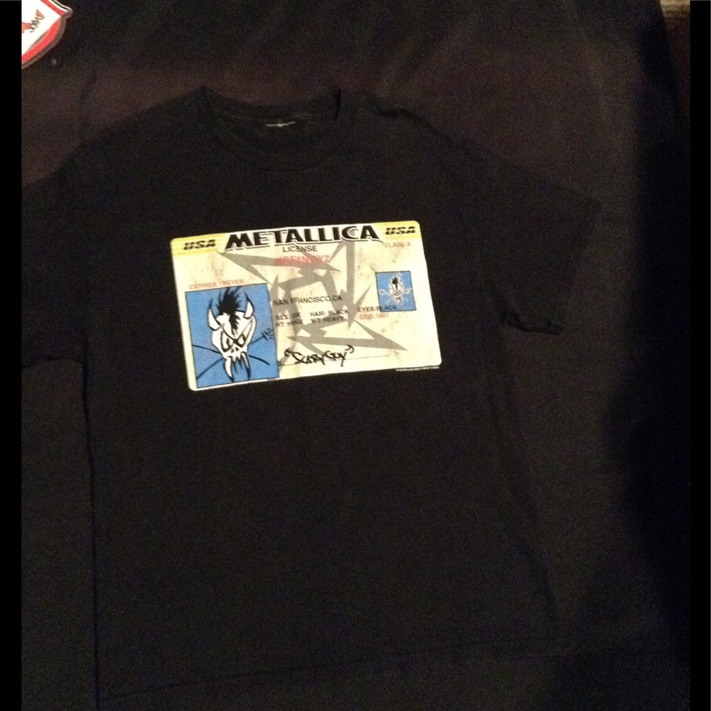 Metallica T shirt SF music club rare rock tee