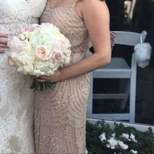 Adrianna Papell champagne dress