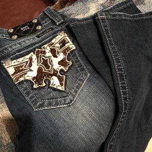 Cowhide Miss Me Jeans NEW