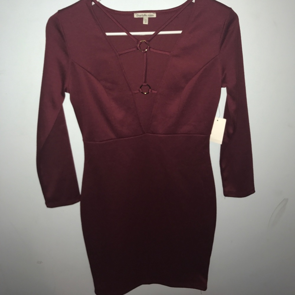 Burgundy dress