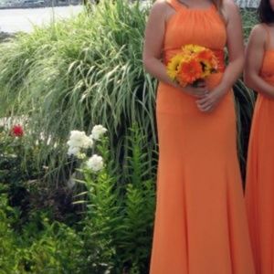 David's Bridal Chiffon and Charmeuse Dress