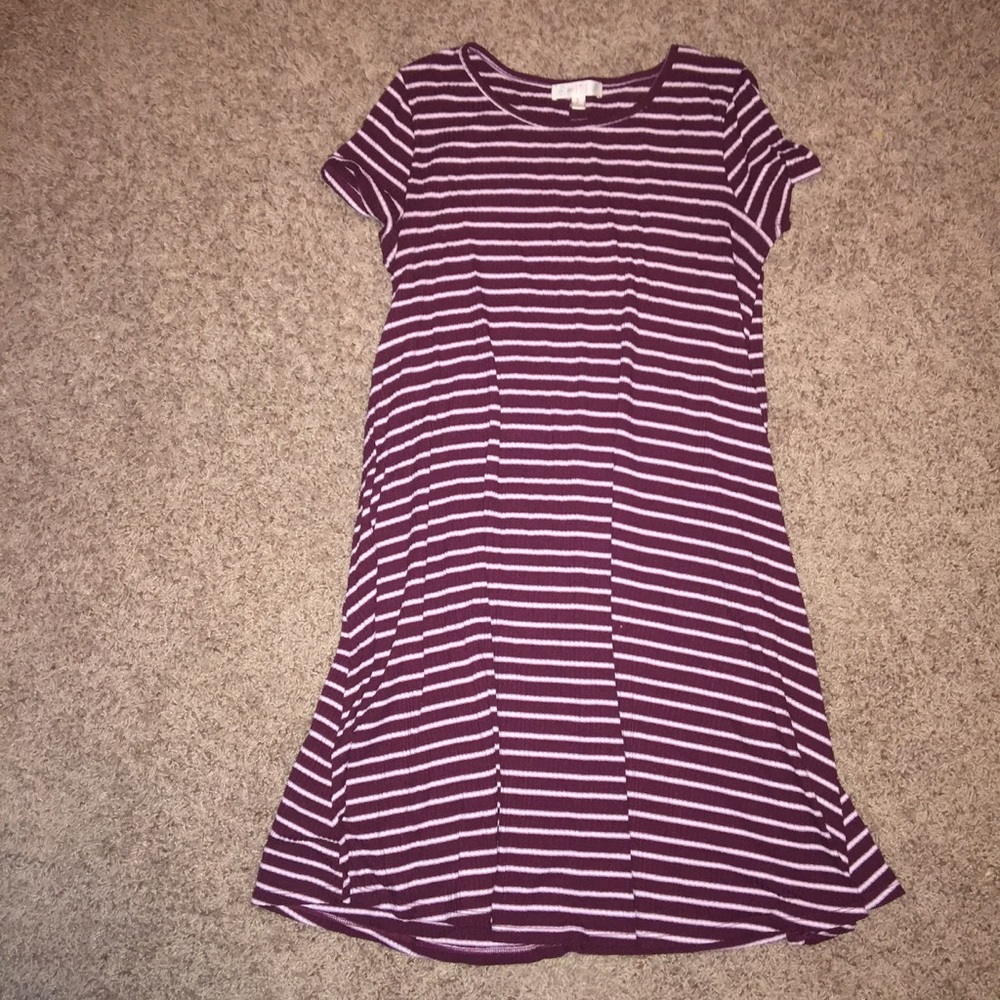 Red and White Striped Dress Size S Small