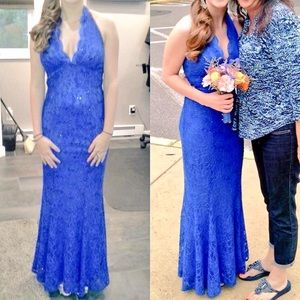 Long Royal Blue Prom Dress