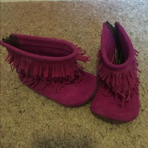 Gracious May fringe boot, soft sole