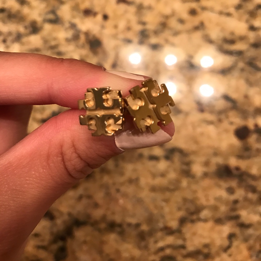 Gold Tory Burch earrings