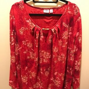 Red and Gold Women's Cato Blouse