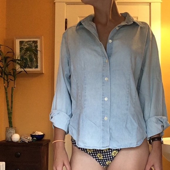 Giorgio Sant' Angelo Faux Denim Shirt - Picture 1 of 2
