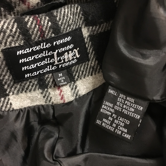 Oversized Bell Shaped Plaid Pea Coat - Picture 7 of 7