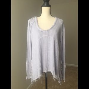 Free People Waffle Knit Swing Tee
