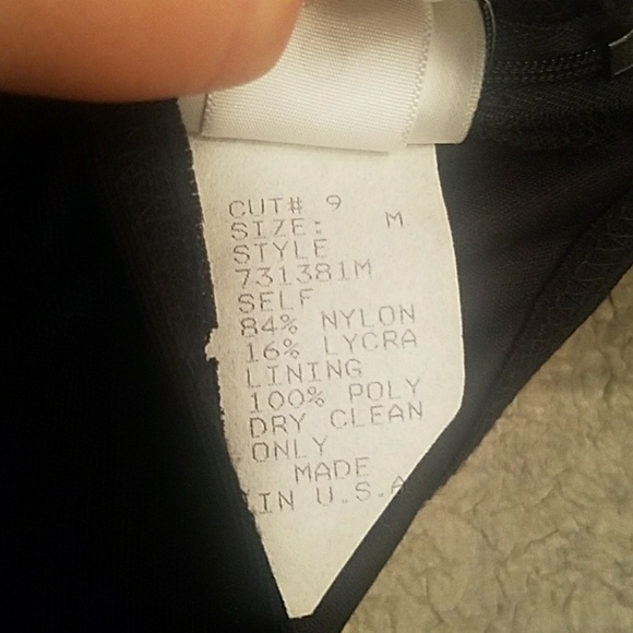 Tadashi Shoji One Chiffon Sheath Dress Black sz 9 - Picture 5 of 6