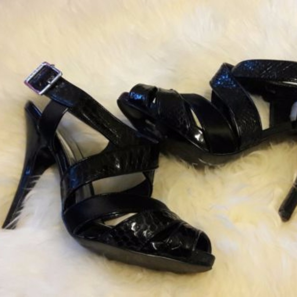 Bcbgirls Strappy Snake Python Sandals - image 1