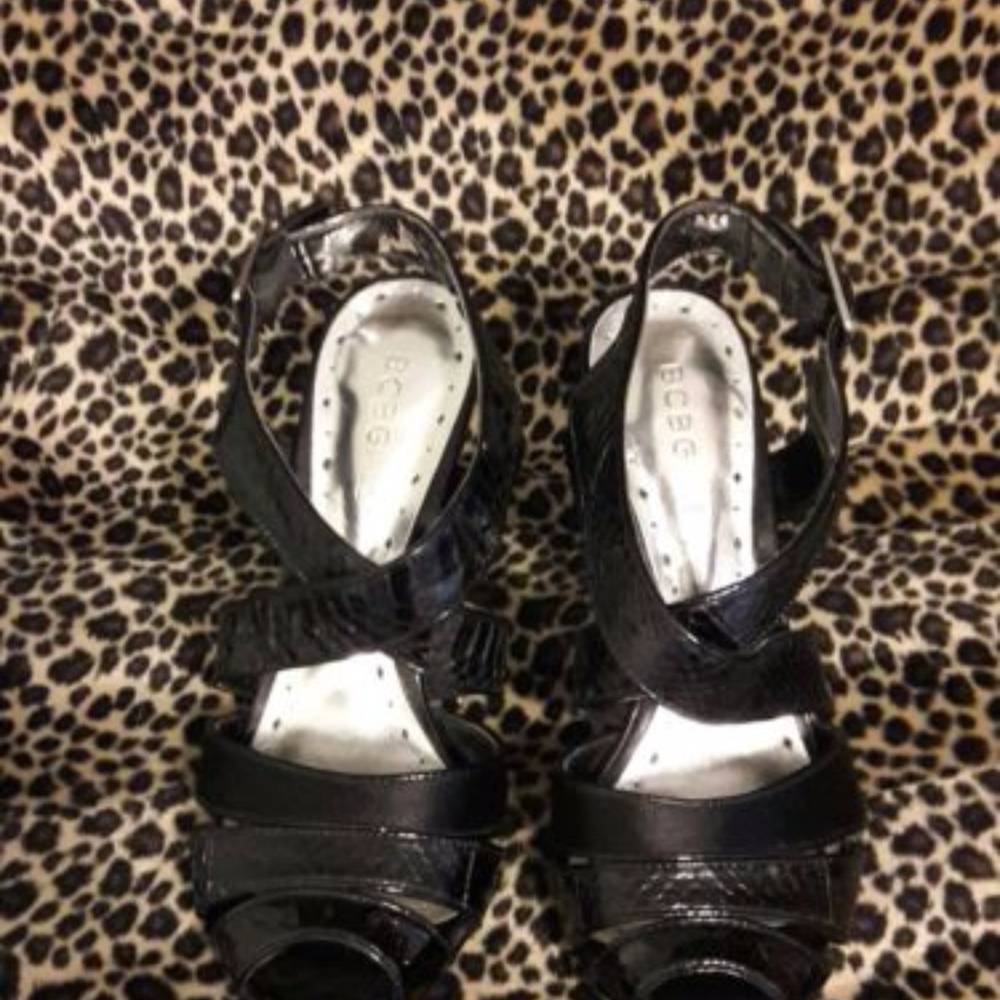 Bcbgirls Strappy Snake Python Sandals - image 4