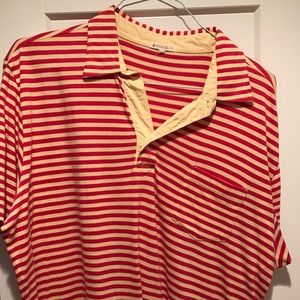 Peter Millar golf shirt size large red/gold