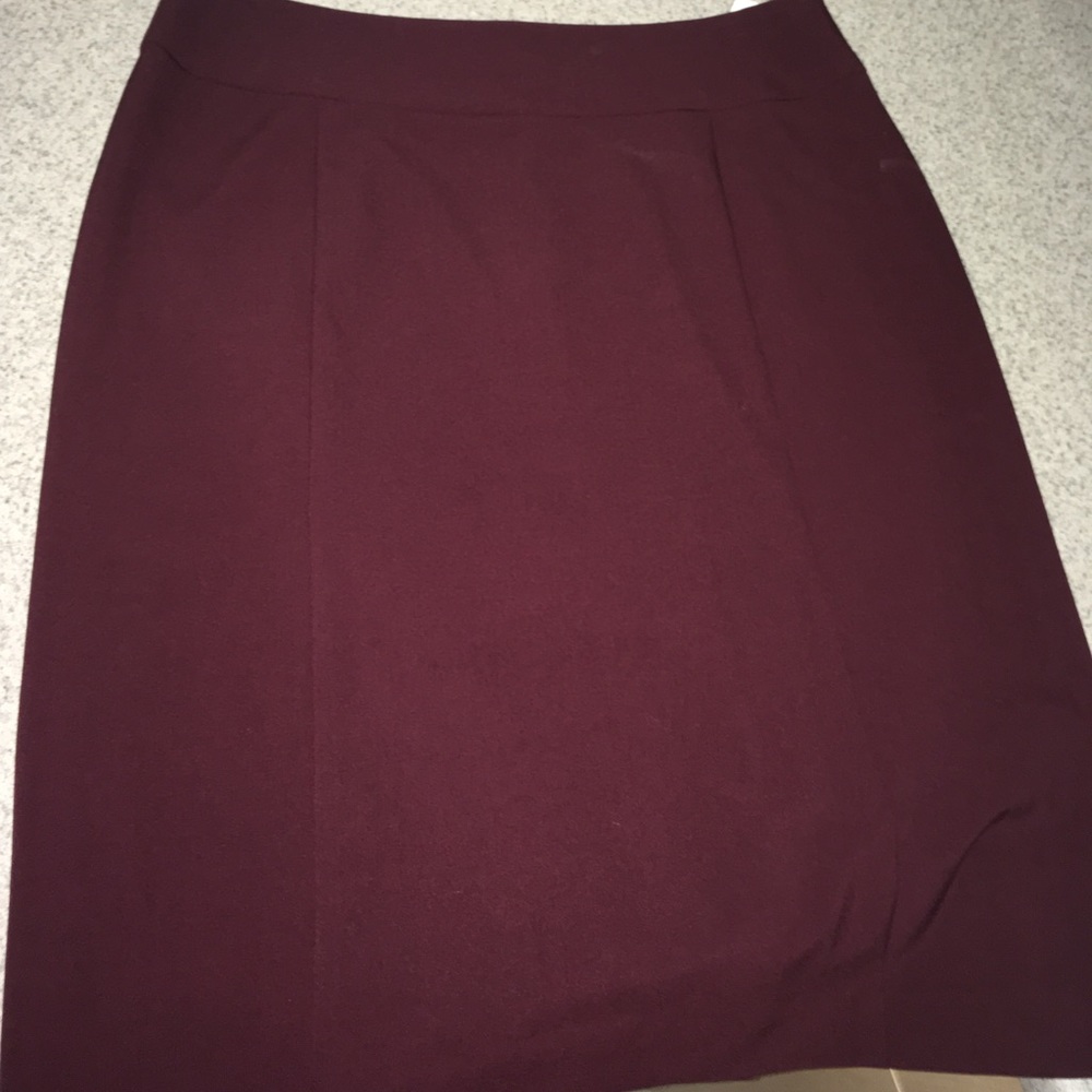 NY&C Wine Red Work Skirt