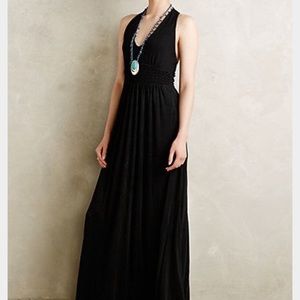 Anthropology Empire Waist Maxi BLUE Size S