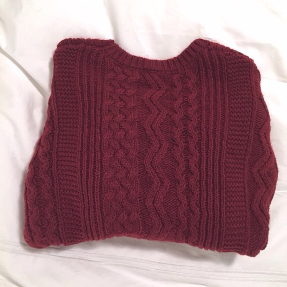 A garage Maroon sweater