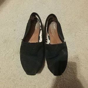 WOMENS BLACK TOMS