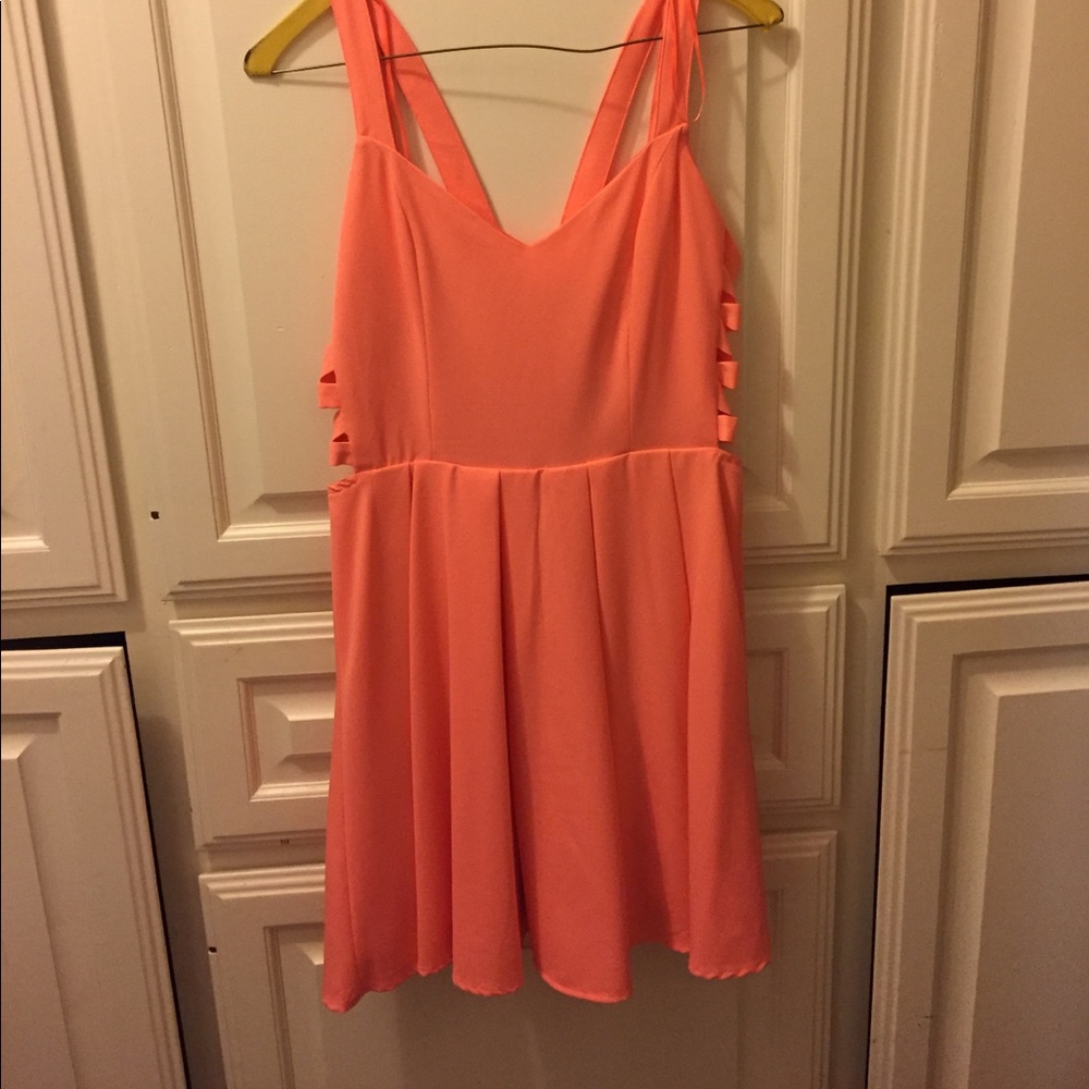 Coral party dress