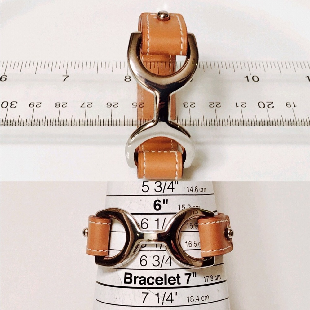 Hermes Pavane Natural Calfskin Leather Bracelet - Picture 6 of 8