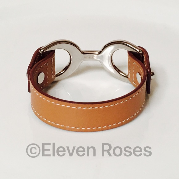 Hermes Pavane Natural Calfskin Leather Bracelet - Picture 2 of 8