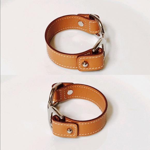 Hermes Pavane Natural Calfskin Leather Bracelet - Picture 3 of 8