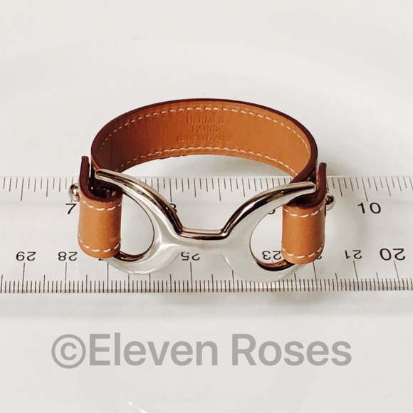 Hermes Pavane Natural Calfskin Leather Bracelet - Picture 7 of 8
