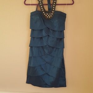 Mini Party/Evening Dress - Mermaid Iridescent Blue