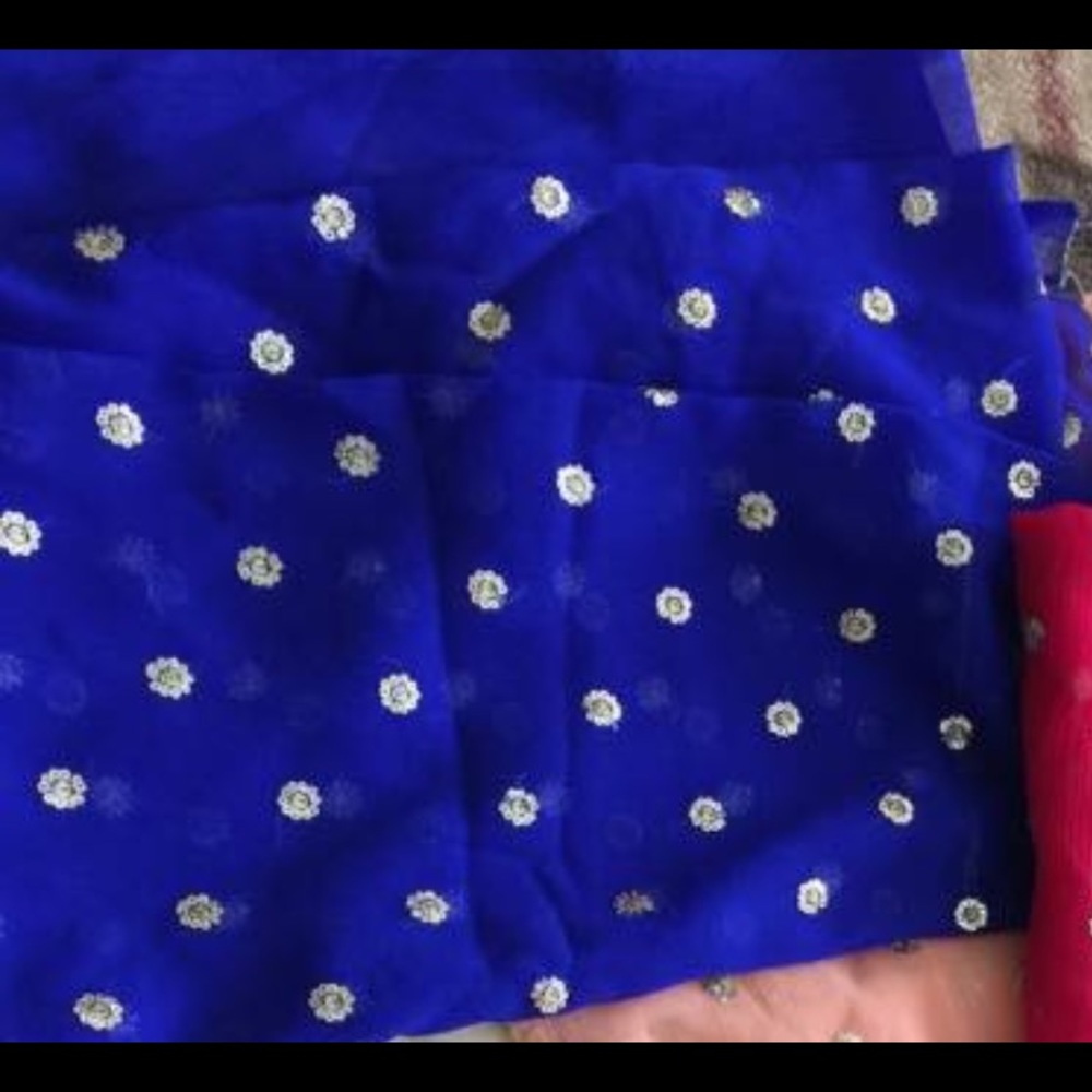 SOLD Blue and purple scarves
